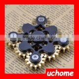 UCHOME 2017 Best Selling Adult Toy Nine Teeth Linkage Fidget Hand Spinner High Quality Stainless Steel Spinner thumbnail-4