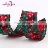 Outdoor 2 Inch Burlap Jute Printed Christmas Celebrate it Ribbon thumbnail-2