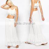 Personalized White Long Maxi Boho Skirt Models Competitive Price thumbnail-5