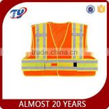 Reflective safety vest fluorescent orange security vest
