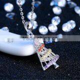 Fashion Jewelry Charm Pendant 925 Sterling Silver CZ Christmas Tree Pendant thumbnail-4