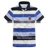 Mans Striped Polo Shirts, Short Sleeve, 65poly /35 Cotton thumbnail-3