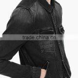 Life Casual Wear Denim Black Jacket Fashion Design for Men thumbnail-4