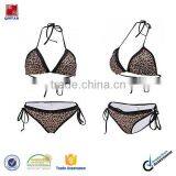 2018 Sexy Factory Wholesale Leopard Print String Bikinis Brazilian Swimwear