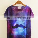 Womens All Over Sublimation T Shirt Galaxy Space T Shirt Custom 3d T Shirt