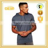 Short Sleeve Men's t Shirt With Hood, Body Fit t Shirts From Garment Factory thumbnail-1