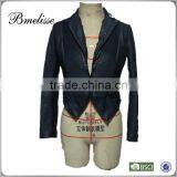 2015 PU Leather Biker Jacket for Women thumbnail-1