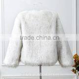 New Women's Faux Fox Fur Beige Gradual Color Black / Coffee Tip Jacket Coat Long Hairy Shaggy Outwear Autumn Winter Tops thumbnail-5