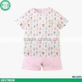 2017 Summer Fashion Cute Short Sleeve Baby Clothing Sets thumbnail-5
