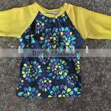 Hot ! Raglan 3/4 Sleeve Prints Shirt Baby Girl Clothes Ruffle Cotton 0-14 T Fall Printing Wholesale Children Girl Raglan Shirt thumbnail-2