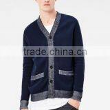 Man Basic v Neck Button up Thin Knitted Sweater Cardigan With Best Quality thumbnail-2