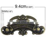 Antique Bronze Pattern Carved Jewelry Cabinet Cupboard File Fancy Cabinet Box Handle Drawer Pull thumbnail-2