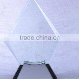 Factory Wholesale Customized Engraving Crystal Glass Trophy For Wooden Base Trophy KC-05 thumbnail-2