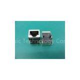 90 PCB Shield Modular RJ45 Jack 10 / 100Base-Tx PA66 With Metal Shell thumbnail-1