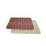 Waterproof Square Rectangular Plastic Rattan Table Mat Hand Woven thumbnail-1