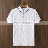 2016 Spring and Summer Men Short Sleeved Dot Polo t Shirt 100% Cotton