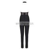 Dropshipping Clothing Women Black Sleeveless Lace Playsuit Clubwear Sexy Jumpsuits Romper thumbnail-5