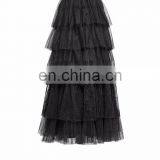 Gothic Victorian Punk Rave Black Long Skirt-crinoline Q-317 thumbnail-2