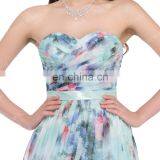 GK Flower Pattern Strapless Chiffon Long Printed Flora Prom Dress 8 Size US 2~16 GK000004 thumbnail-4