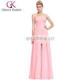 Grace Karin Short Front Long Back Chiffon One Shoulder Pink Prom Dress CL3828 thumbnail-1