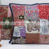 17'' Embroidered Beaded Ethnic Vintage Indian Hand Patchwork Throw Pillow cover Cushion Cover Cushion Covers cases decorative