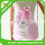 Lovely Portable Light Cotton Canvas Drawstring Bag thumbnail-3