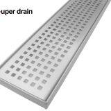 304 Stainless Steel Washing Machine Kitchen Outdoor Toilet Insert Tile Drain Grille Square Linear Grid Shower Floor Drain thumbnail-4