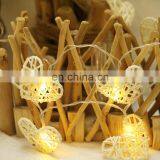 Hot Selling Heart Model LED Night String Light Rattan Woven Light For Festival Decoration