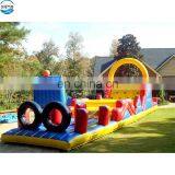 Inflatable Obstacle Course Challenge, Red Inflatable Climb Obstacle Game for Kids thumbnail-5