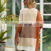 Women Patchwork Knitted Boho Holiday Slim Winter Female Cardigan Sweaters thumbnail-2