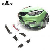 MAD Style Carbon Fiber F82 M4 Front Canards Bumper Fins for BMW 3 Series 4 Series F80 M3 F82 M4 thumbnail-1