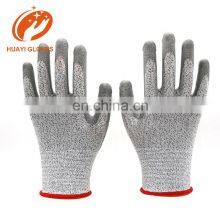 Huayi Cut Resistant CE Level 5 Cheap pu Palm Coating Anti-cut Gloves thumbnail-3