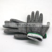 Multi Function Work Cut Protection HPPE Knitted Polyurethane PU Palm Coated Cut Resistant Gloves thumbnail-3