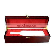 Custom Logo Red Wine Single Bottle Wooden Gift Wine Box