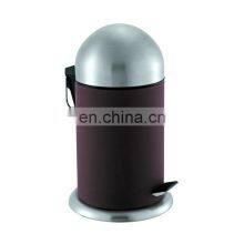 3 л/5 л/12 л металлический мусорный бак с уникальным дизайном, полусферической крышкой и педалью управления, из нержавеющей стали, для помещений thumbnail-2