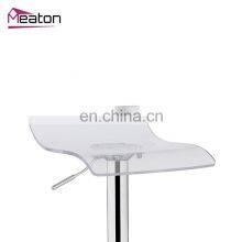 Good Quality Clear Transparent Acrylic Used Swivel Bar Stool With Low Backrest thumbnail-3