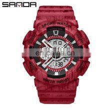 Sanda 799G 292L New Young Digital Wrist Watches for Girls Boys LED Water Resistant Luminous Sport Functional Sanda Watches thumbnail-1
