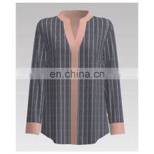 Fashion Cheap Hot Sale Blue Stripe Yarn-dyed Fabric 100% Cotton for Shirt thumbnail-5