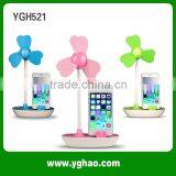 YGH521 Plastic Material and Battery Power Source Kids Mini Table Fan
