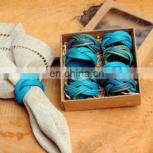 Beautiful Luxury Vintage Rattan Napkin Rings Set Tableware Set Napkin Holder Rings Wovenmade in Vietnam thumbnail-4