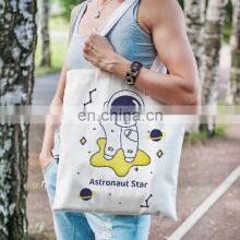 Wholesale Eco-friendly Portable Reusable Large Capacity Fashion Natural Cotton Shopping Canvas Bags With Custom Printed Logo thumbnail-4