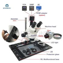 3.5X-90X trinocular stereo microscope with aluminum alloy pad