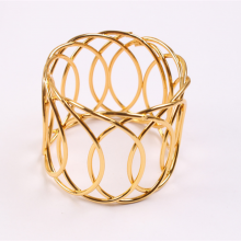 Wire Loop Napkin Ring Loop Napkin Ring Silk Cloth Ring Napkin Buckle Gold Cross Border Spot Wedding Metal Stainless Steel thumbnail-4