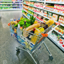 Four-Wheel Stainless Steel Supermarket Shopping Trolley 125LTR thumbnail-5