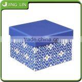 Most popular blue rectangle shaped gift box with lid