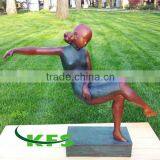 Bronze Sexy Sitting Dancer Art