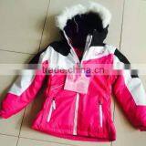 2015 Ski Jacket With Hood Colorful Ski Jacket for Kids