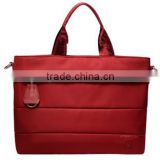 fashion red nylon waterproof women laptop bag messenger bag