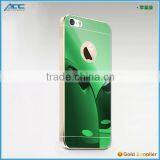 2015 Popular High Quality Front+Back Metallic Plating Color Tempered Glass Screen Protector for IPhone 5 5s