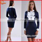 Latest Women New Dress Design Wholesale Fashion Ruffle Career Dresses thumbnail-1